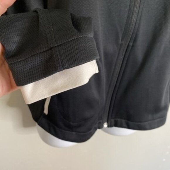 Nike Black Y2K Dri fit Track Jacket Embroidery Logo Coin Pocket Hooded full zip - Picture 4 of 16